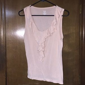 Mossimo medium ruffled sleeveless top stretchy